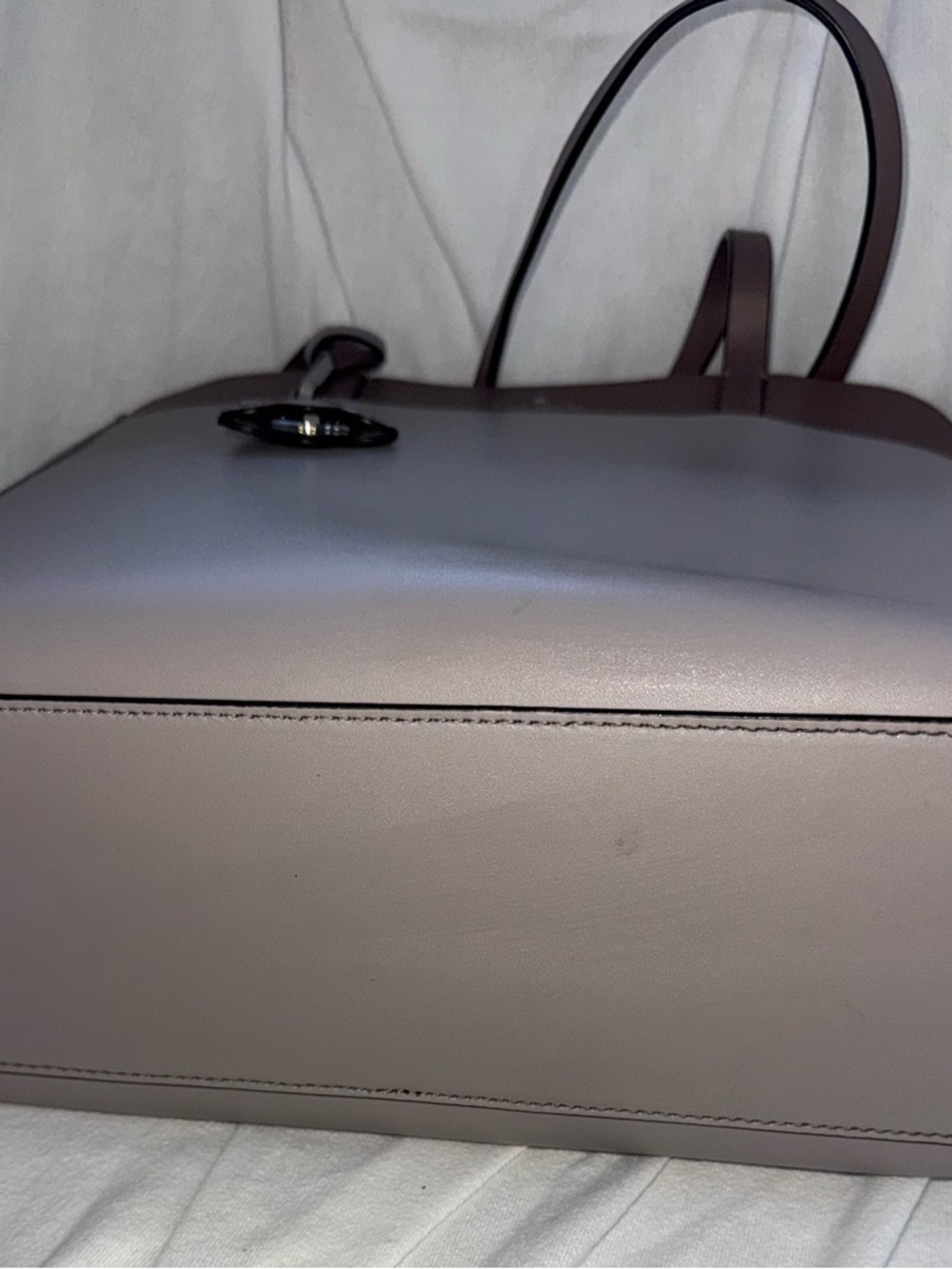 kate spade Two-Tone Taupe and Brown Leather Tote - Picture 2 of 10